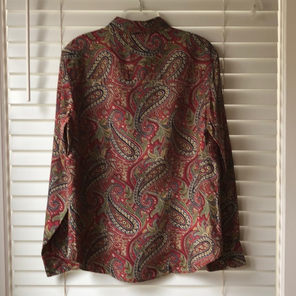 Liz Claiborne paisley blouse - Picture 3 of 5